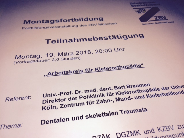 Kieferorthopädische Fortbildung in der Zahnärztekammer München